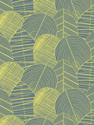 Byronian Hills Wallpaper In Chartreuse From The Wallpaper Republic Collection By Milton & King