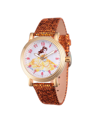 Women's Disney Princess Belle Gold Vintage Alloy Watch - Gold