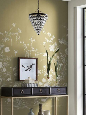 Flowering Vine Chino Wall Mural In Glint From The Ronald Redding 24 Karat Collection By York Wallcoverings