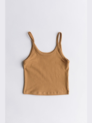 Crop Tank In Camel