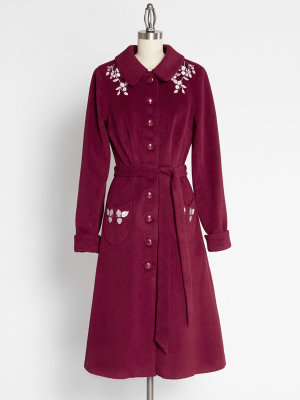 Modcloth X Collectif Laudable Leaves Coat