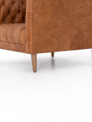 Williams Leather Chair In Natural Washed Camel