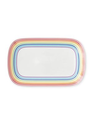 Flour Shop Rainbow Rectangular Cake Serving Platter