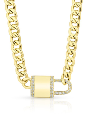 14kt Yellow Gold Diamond Lovelock Necklace