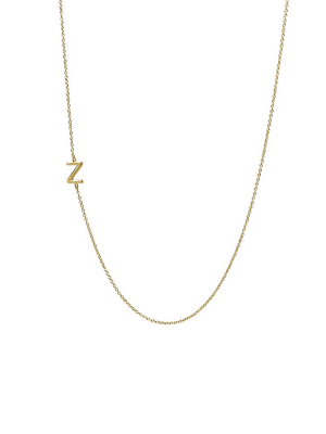 "z" Offset Initial Necklace