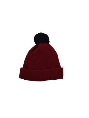 Argyll Children's Bobble Hat - Russet Red