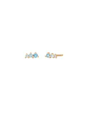 Blue Topaz Gradient Stud Earrings