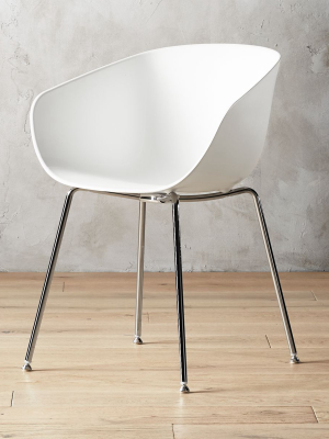 Poppy White Plastic Chair