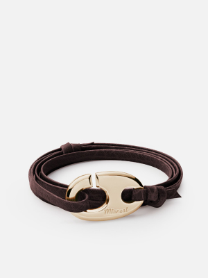 Brummel Hook Bracelet, Gold Plated