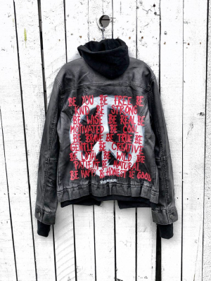 'peace Out' Leather Jacket