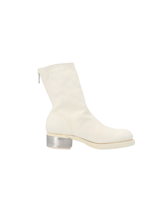 Guidi Contrast Heel Ankle Boots