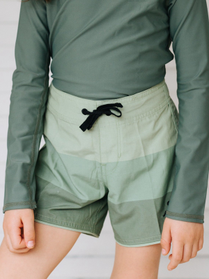 Seaesta Surf Triple Scoop Boardshorts In Pistachio