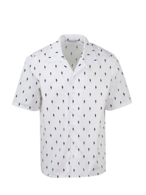 Neil Barrett Thunderbolt Print Short Sleeve Shirt