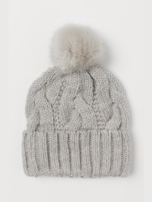 Knit Wool-blend Hat