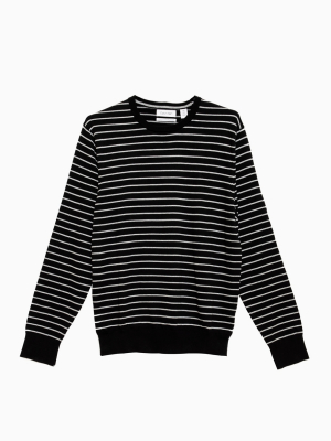 Regular Fit Stripe Logo Pullover Sweater