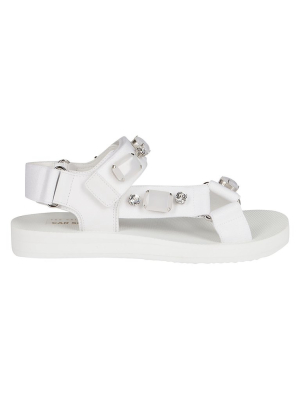 Car Shoe Crystal-embellished Strapped Sandals