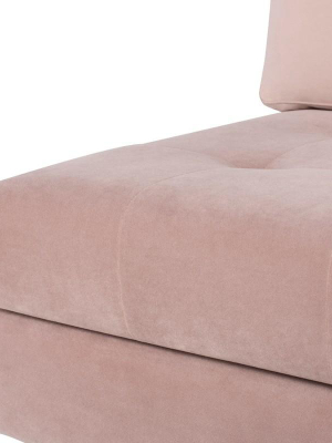 Nuevo Janis Seat Armless Sofa - Blush