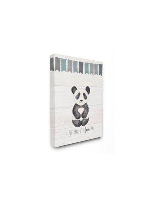 16"x1.5"x20" I See You Panda Stretched Canvas Wall Art - Stupell Industries