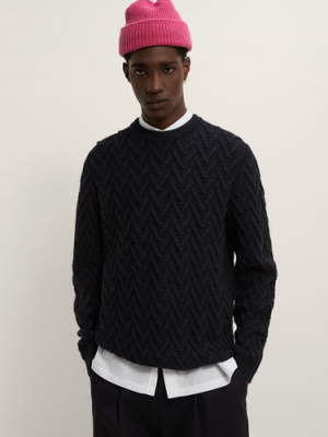 Woven Jacquard Sweater