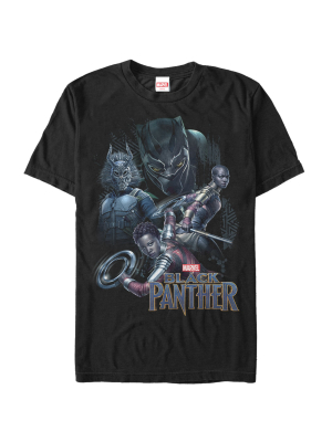 Men's Marvel Black Panther 2018 Character View T-shirt