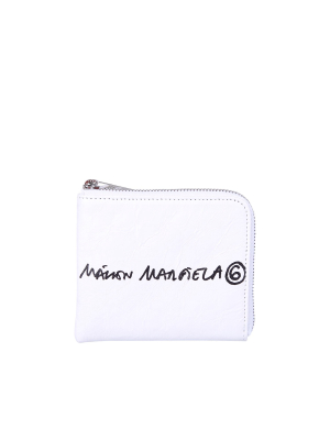 Mm6 Maison Margiela Logo Zipped Wallet