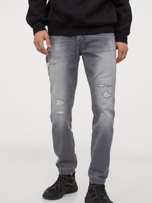 Skinny Fit Denim Joggers