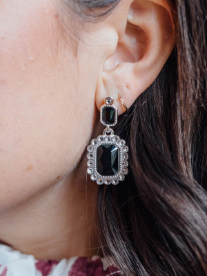 Black Emerald Earrings