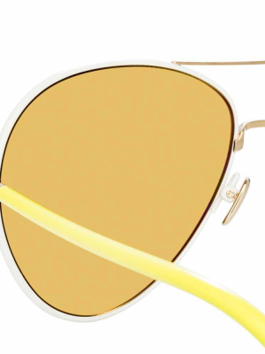 Linda Farrow Diabolo C11 Aviator Sunglasses