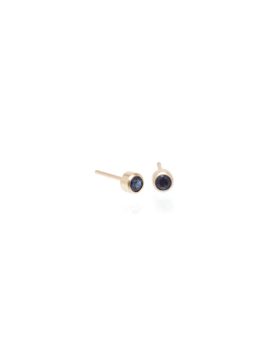 14k Blue Sapphire Studs