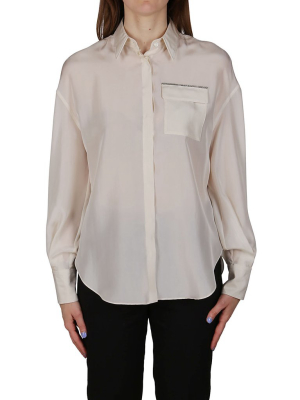 Brunello Cucinelli Chest Pocket Long-sleeve Shirt