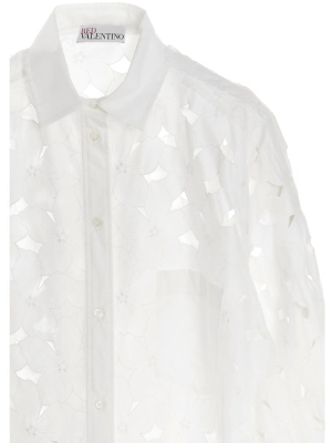 Redvalentino Cut-out Embroidery Shirt