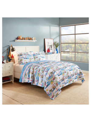 Palm Trees/ocean Reversible Second Wind Quilt Set - Vue®