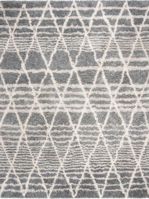 Casablanca Argyle Gray/ivory Area Rug