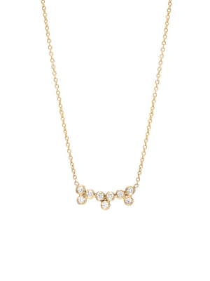 14k Triple Diamond Trio Necklace