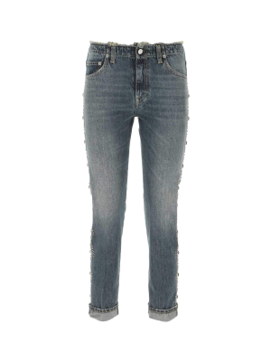 Golden Goose Deluxe Brand Beads Embellished Denim Jeans