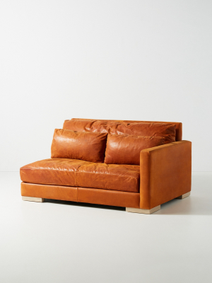 Relaxed Sunday Modular Leather One-arm Loveseat