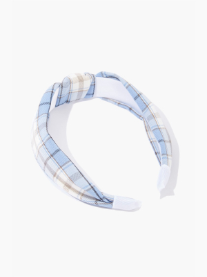 Knotted Plaid Headband