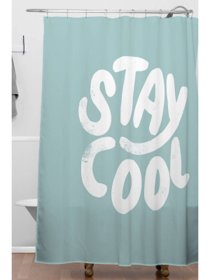 Phirst Stay Cool Shower Curtain Blue - Deny Designs