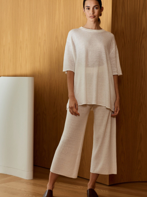 Copain Oversized Knit Linen T-shirt