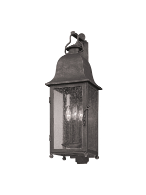 Larchmont 3lt Wall Lantern Medium Aged Pewter