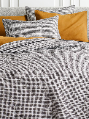 Pentagrid Black And White Bedding