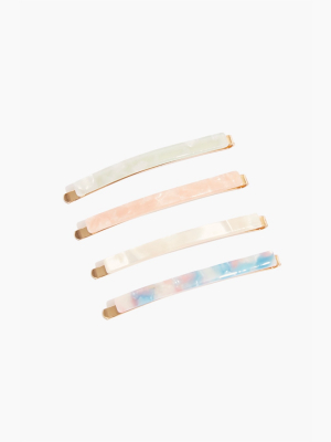 Marble Hair Clip Set