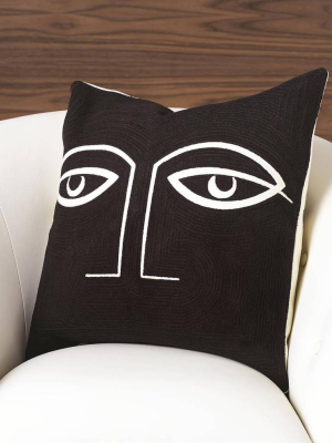 Two Eye Pillow, Black And White Reversible