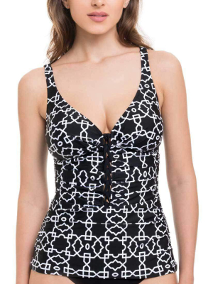 Profile By Gottex Casablanca V Neck Tankini Top E842-1d31-001