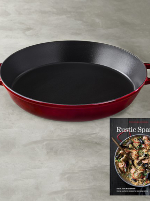 Staub Cast-iron Paella Pan With Rustic Spanish With Cookbook