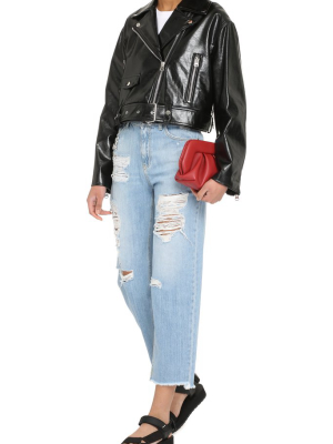 Stand Studio Cropped Biker Jacket