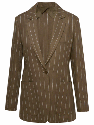 Max Mara Marisa Striped Single Breasted Jacket