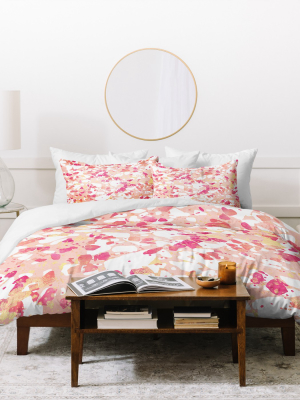 Elisabeth Fredriksson Terrazzo Delight Duvet Cover Set Pink - Deny Designs