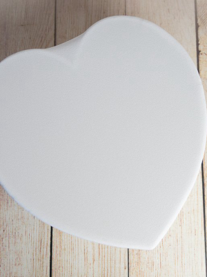 Toggle Tie Cover For Vintage Heart Bowl - Textured - White