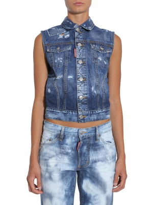 Dsquared2 Button-up Denim Vest